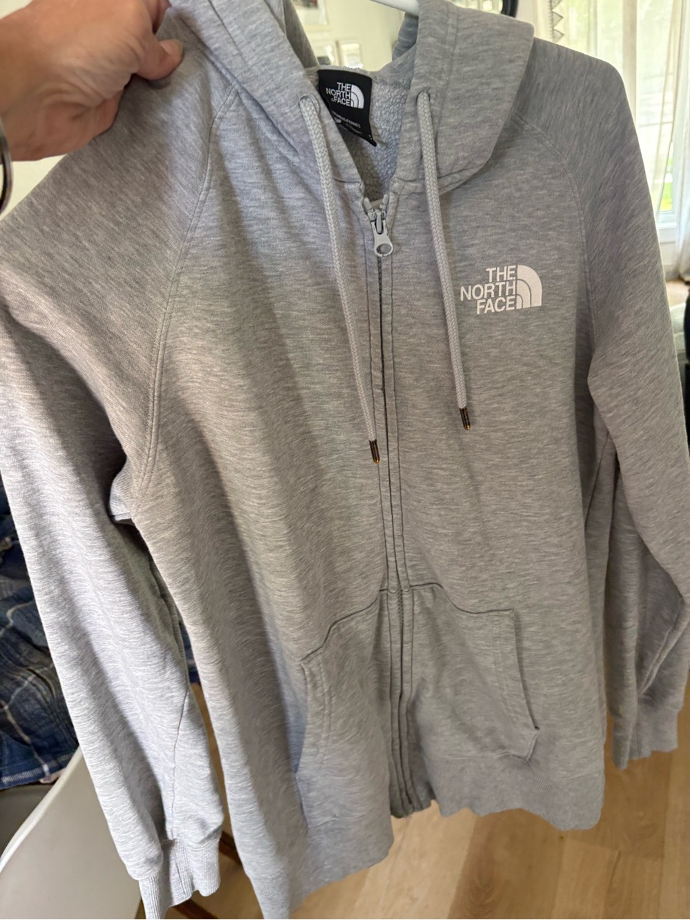 The North Face Heather Gray Full-Zip Fleece Hoodie
